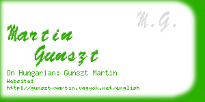 martin gunszt business card